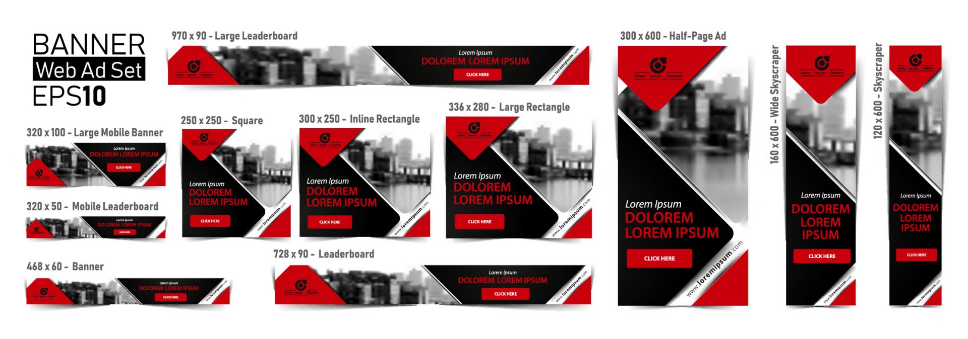 Red and Black Banner Collection